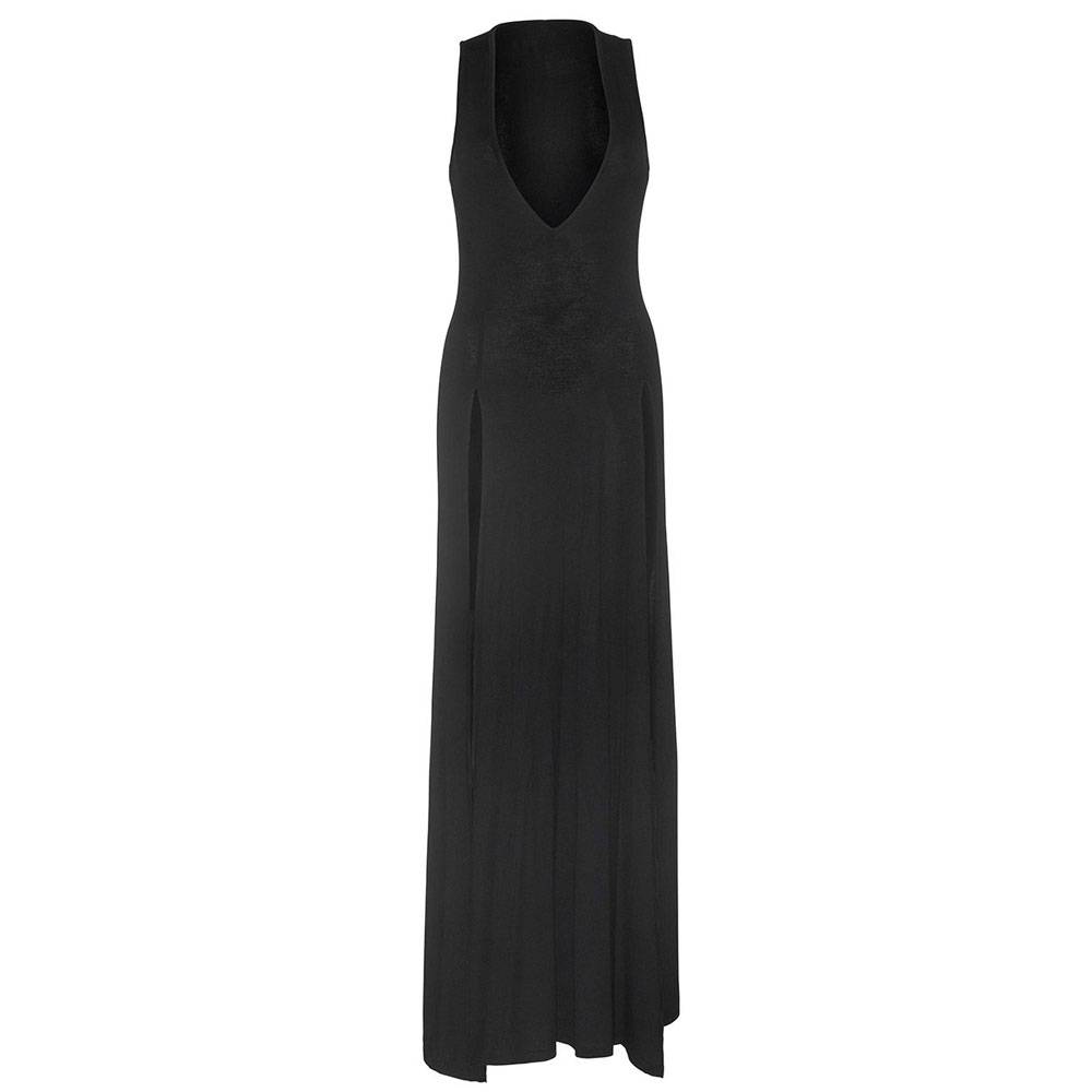 Leg Avenue Deep V Dual Slit Jersey Maxi Dress - Image 4