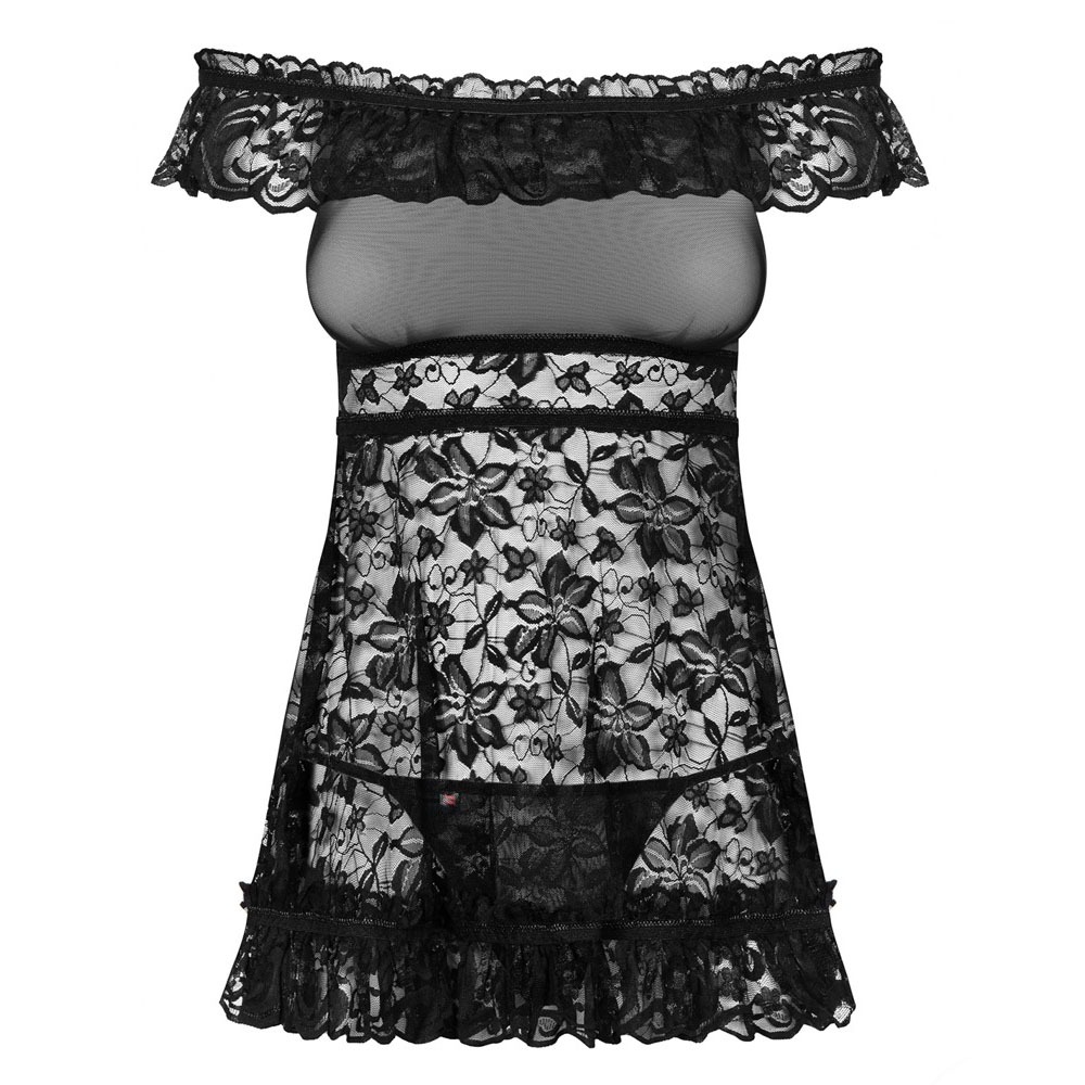 Obsessive Lacey Babydoll And String Black 1