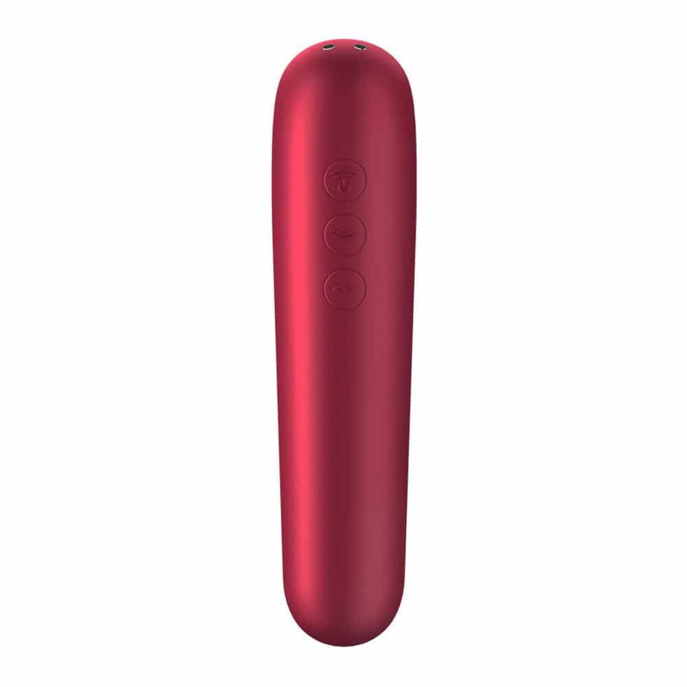 Satisfyer App Enabled Dual Love Clitoral Massager (Red) Back
