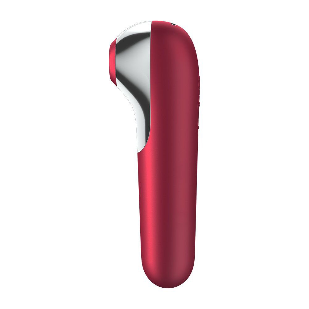 Satisfyer App Enabled Dual Love Clitoral Massager (Red) Side