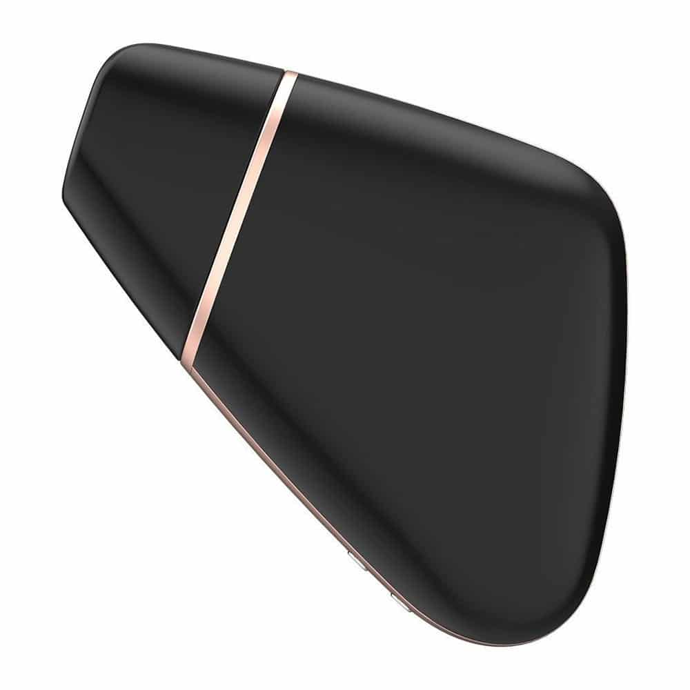 Satisfyer App Enabled Love Triangle Clit Massager (Black) Side