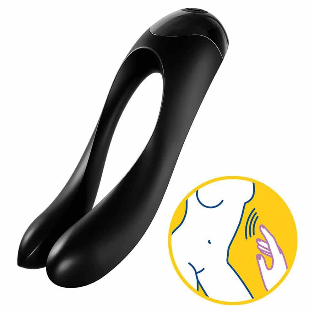 Satisfyer Candy Cane Finger Vibrator (Black) 2