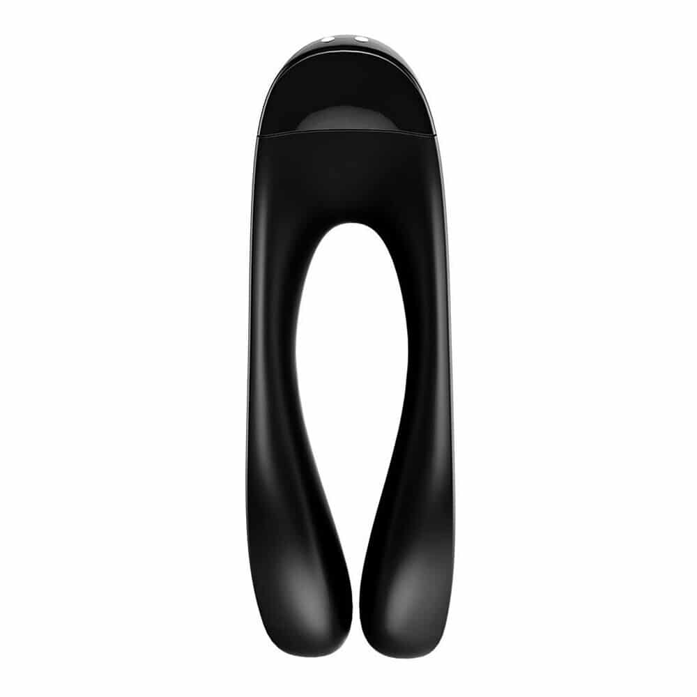 Satisfyer Candy Cane Finger Vibrator (Black) Back