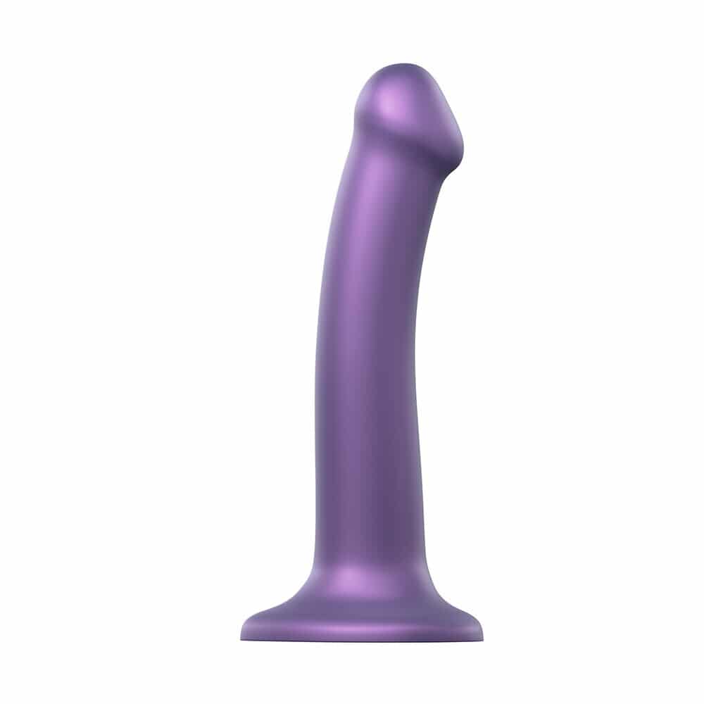 Strap On Me Mono Density Metallic Shine Purple Dildo (Medium)