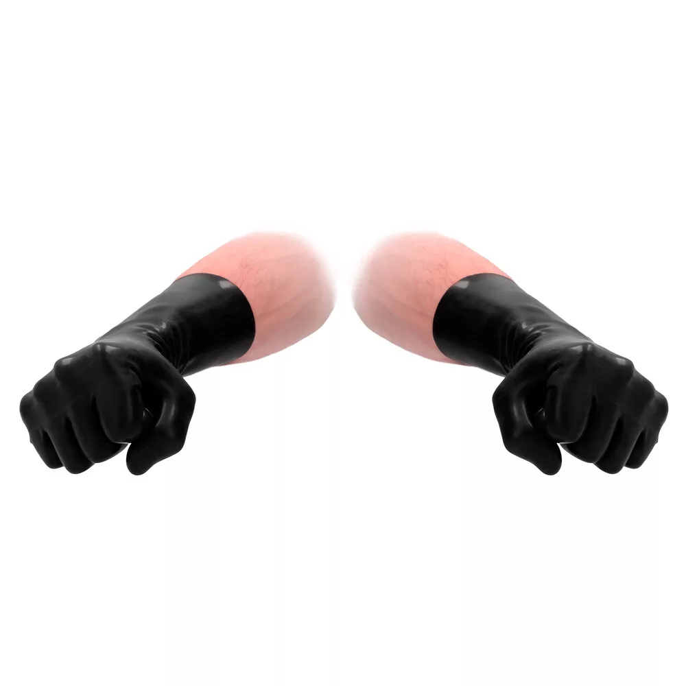 Fist It Black Latex Short Gloves