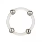 Steel Beaded Silicone Cock Ring XL